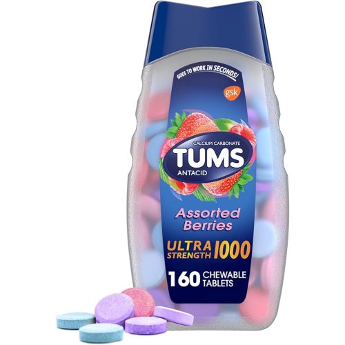 TUMS Ultra Strength Chewable Antacid Tablets for Heartburn Relief