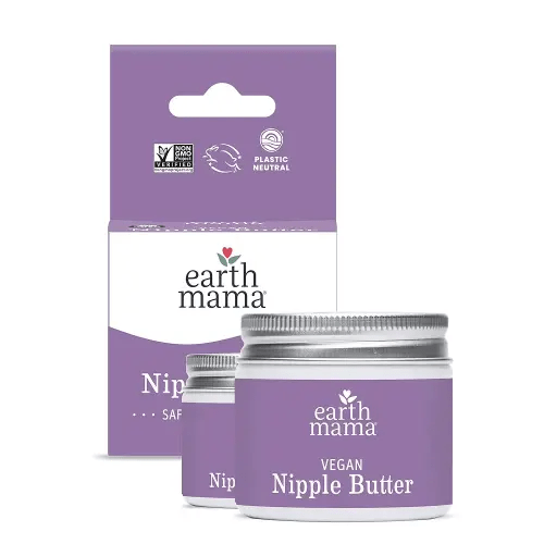Earth Mama Vegan Nipple Butter | Cruelty-Free Breastfeeding Cream for Nursing Mamas | NO Lanolin, 2-Ounce (2-Pack)