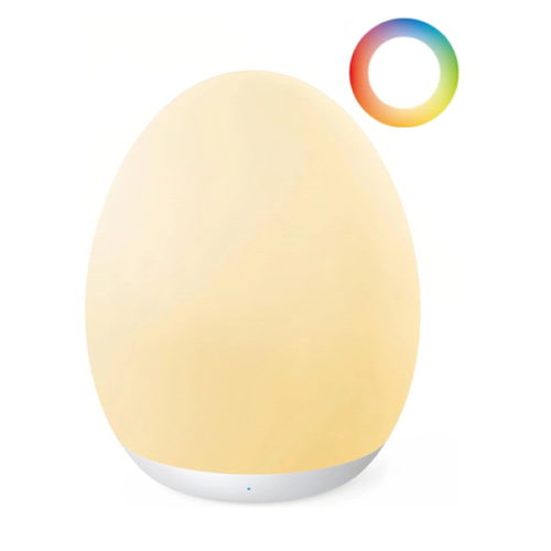 JolyWell Night Light for Kids, Baby Night Light with 7 Colors Changing Mode & Stepless Dimming, Nursery Night Light BPA Free,Rechargeable Egg Night Light for Breastfeeding 1h Timer & Touch Control
