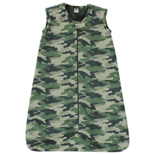 Hudson Baby Infant Boy Plush Faux Fur Sleeping Bag, Wearable Blanket, Camo