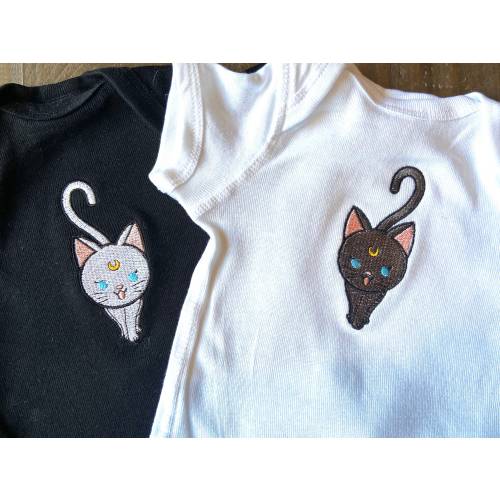 Moon Kitty Baby Bodysuit Set