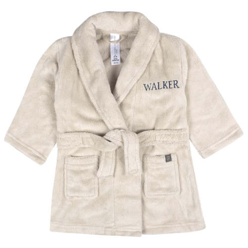 Embroidered Infant & Toddler Neutral Light Beige Shawl Collar Robe – Gerber Childrenswear
