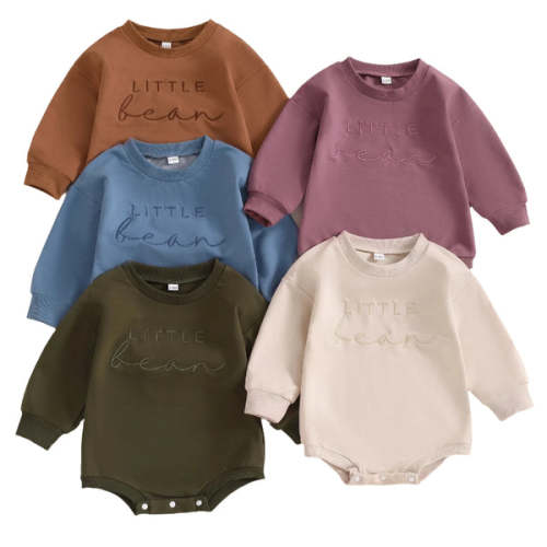 LITTLE BEAN Embroidered Long-Sleeve - Hazel & Bo