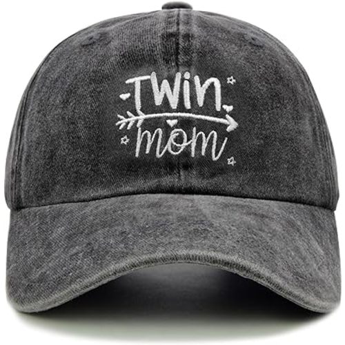 Twin Mom Gift Women's Baseball Cap, Adjustable Cotton Hat for Moms of Twins, Stylish Motherhood