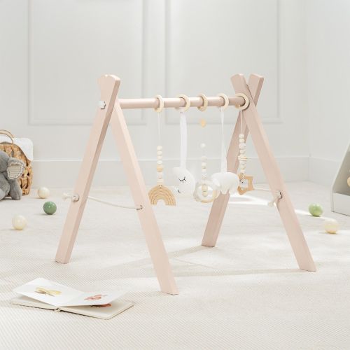 Wooden Baby Play Gym Set, Interactive Activity Center by Comfy Cubs