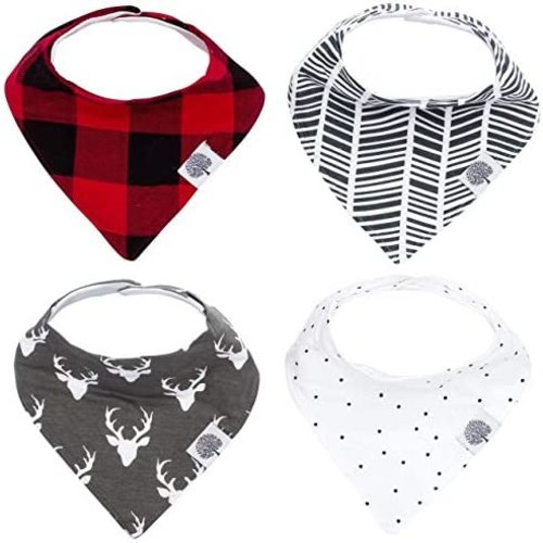 Parker Baby Bandana Drool Bibs 4 Pack Baby Bibs for Boys, Girls, Unisex