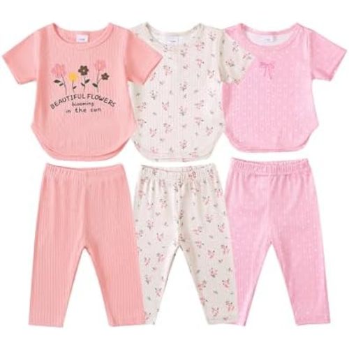 Mioglrie Baby Girl Clothes Toddler Fall Winter Outfits 6 Pcs Girl Clothes