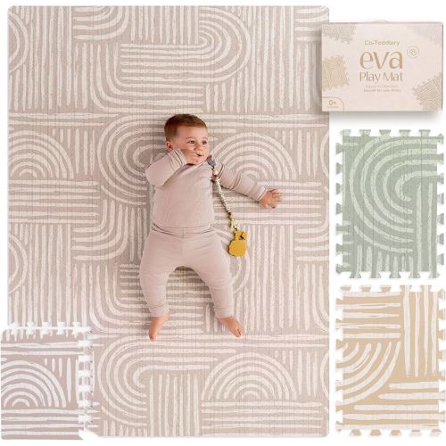 Baby Play Mat – Premium Foam Playmat for Babies & Toddlers, 67" x 48", Neutral Modern Look, Easy-Clean & Non-Toxic, Ideal for Tummy Time, Decor-Friendly Baby Floor Play Mat for Any Room. Co-Toddlery