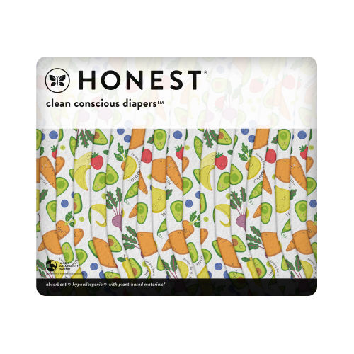 Honest Wetness Indicator Diapers - Plant-Based & Fragrance-Free | Honest