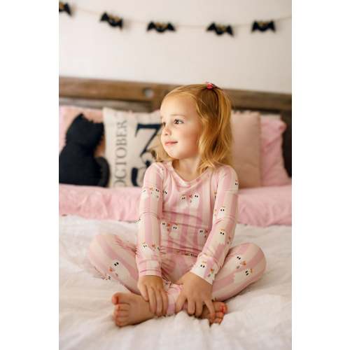 Little Joy Co. Toddler Girl Pajamas in Pink - Bamboo - Be My – EasyTot
