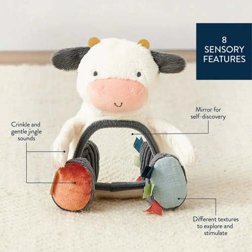 Itzy Ritzy Sensory Tummy Time Mirror – Carmen the Cow