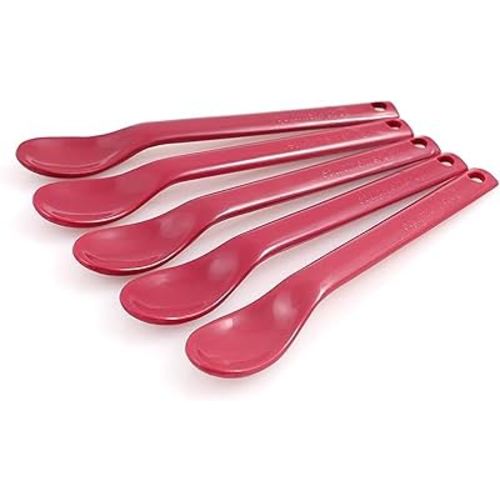 Small Maroon Spoon Feeding Therapy Spoons, 5-Pack