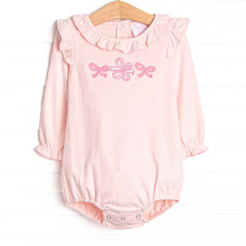 Wrapped in Ribbons Applique Bubble, Pink