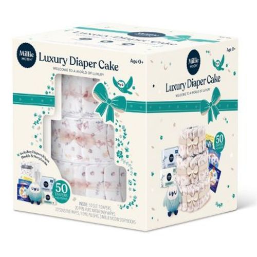 Millie Moon Diaper Cake Set - Size 1 - 50ct+