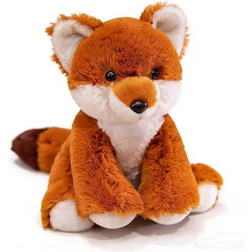 Fox Stuffed Animal Plush Doll Toy 8 inch for Girls Boys Christmas (Siting Fox)