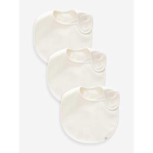 Cream Baby Regular 100% Cotton Bibs 3 Pack