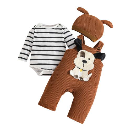 Kogui Newborn Coming Home Outfit Newborn Baby Boy Girl Clothes Ribbed Knitted Long Sleeve Romper Long Pants Solid Color Fall Winter Outfits 0 3 6 9 12 18 24 Months 2T 3T (Black,0-3 Months)