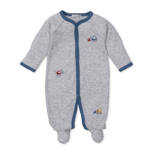 Construction Diggers Grey Footie