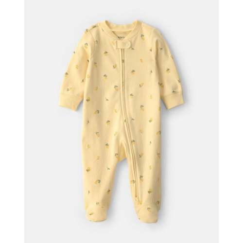 Baby Lemon 2-Way Zip 100% Cotton Sleep & Play Pajama - Yellow | Carter's