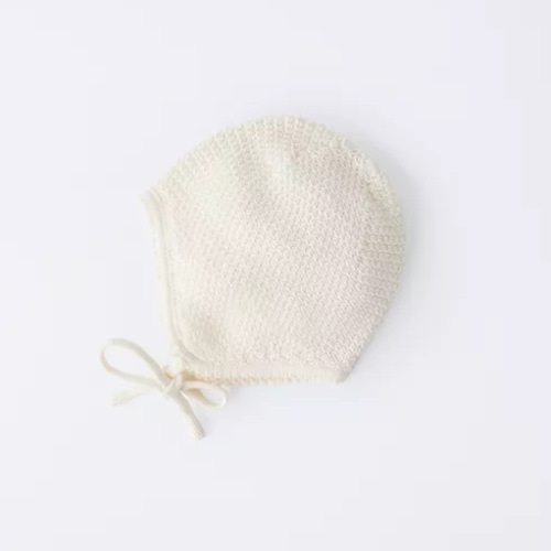 COTTON SILK TEXTURED BONNET - Ecru | ZARA United States