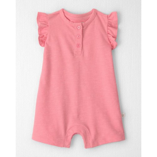 Baby Girl Flutter-Sleeve Romper Made with Organic Cotton - Little Planet | Carter's