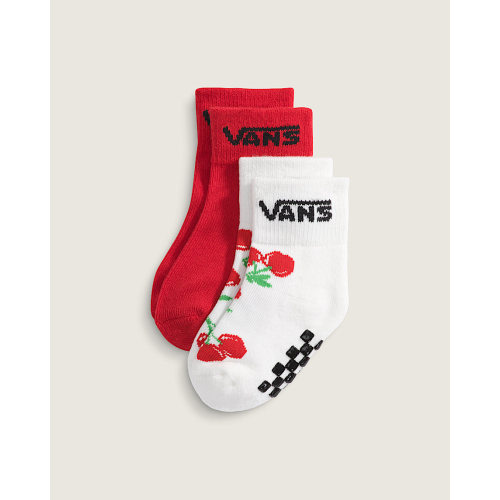 Kids Classic Crew Socks 2-Pack in Racing Red | Vans