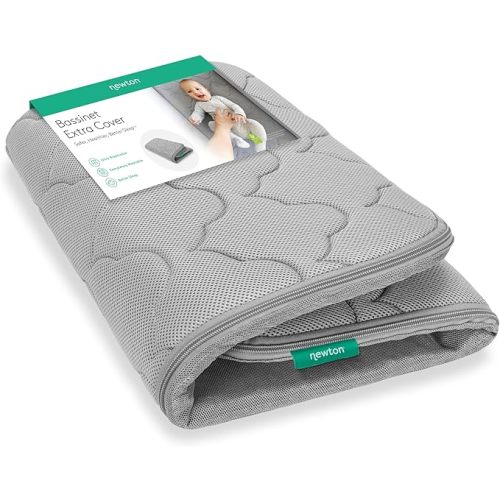 Newton Baby Extra Bassinet Cover, Breathable Safety, Removable Dual-Layer Cover, Completely Washable, Non-Toxic Cotton, Grey (Cover ONLY) Compatible ONLY with Newton BASSINETS