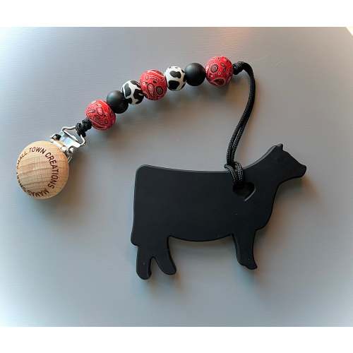Beef Cow Red Bandana Teether