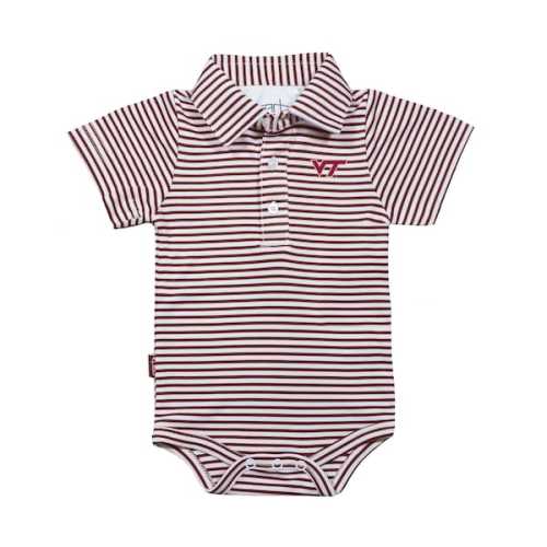 Infant Garb Maroon/White Virginia Tech Hokies Carson Polo Bodysuit
