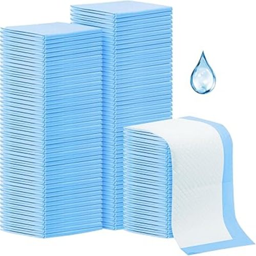 100 Pack Disposable Change Mat Baby, 17x13 Inches ExtraThickPortable Diaper Changing Pads, with Soft, Breathable, Absorbent, Leak Proof and Quick Drying Functions, Suitable for Infants and Newborns