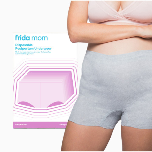 Frida Mom Disposable Boyshort Postpartum Underwear - Gray, Regular