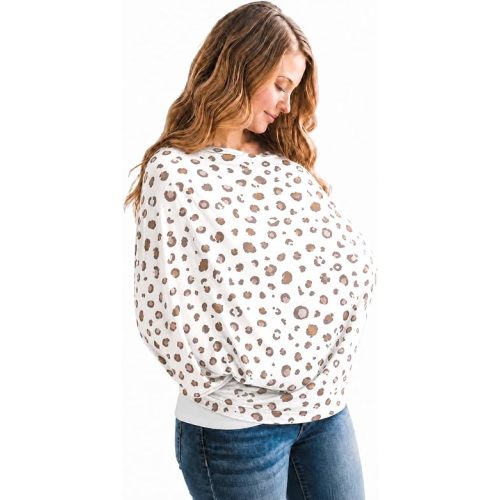 Copper Pearl Nursing Cover for Breastfeeding – Multi-Use Baby Car Seat Canopy, Stroller Shade & Breast Feeding Wrap for Women, Stretchy Breathable Carseat Shawl for Boy or Girl, Millie