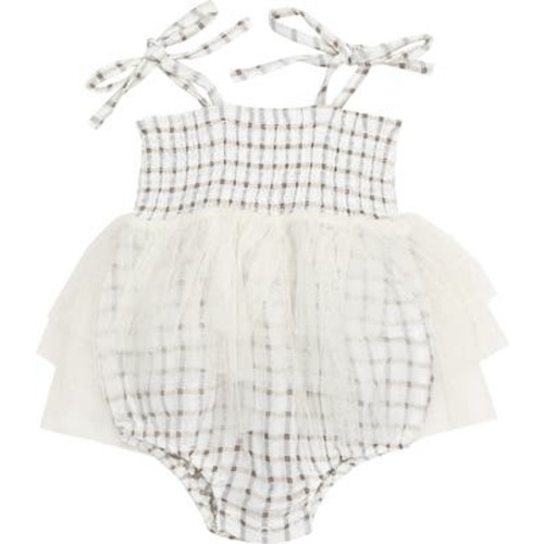Cozy Plaid Tutu Skirted Bodysuit