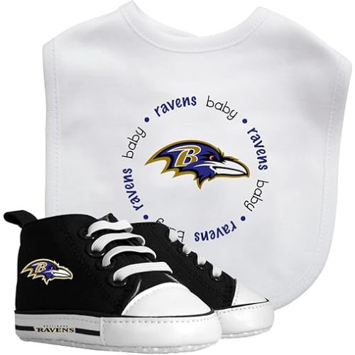 BabyFanatic 2 Piece Unisex Gift Set - NFL Baltimore Ravens - Officially Licensed Baby Apparel