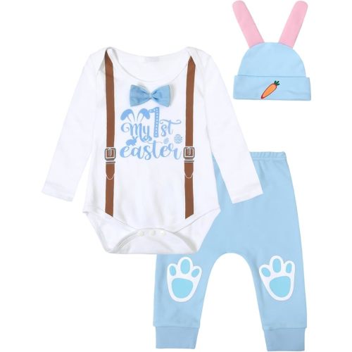 COSLAND Baby Boys' Festival Outfit Infant Adorable Pant Set, Newborn-12 Months