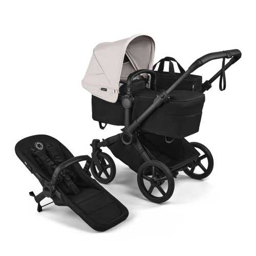 Bugaboo Donkey 6 Complete Single-to-Double Stroller - Black / Heritage Black / Misty White