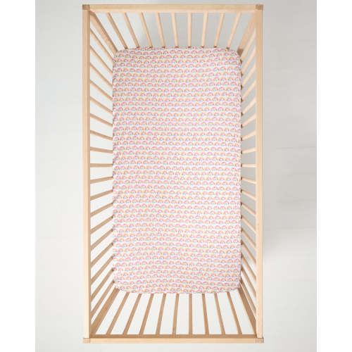 Pastel Rainbows Fitted Crib Sheet - Little Sleepies