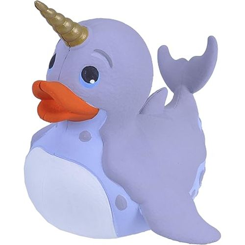 Wild Republic Rubber Duck, Narwhal, Gift for Kids, Great Gift for Kids and Adults, 4 inches