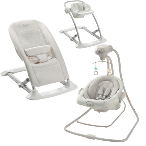 Graco Calm & Play Baby Bundle – Activity Bouncer & Baby Swing