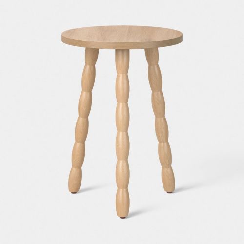 Bobbin Turned Wood Side Table Natural - Assembly Required
