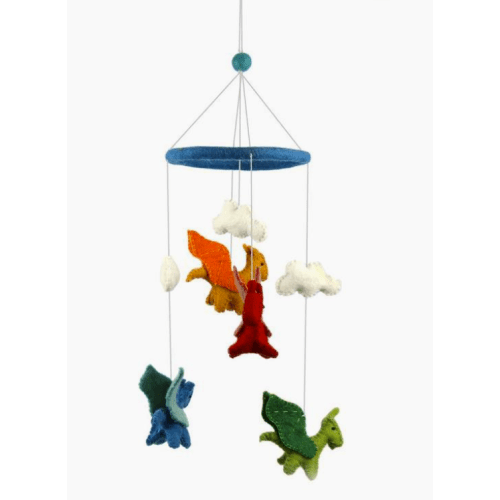 Dragon & Clouds Felt Mobile