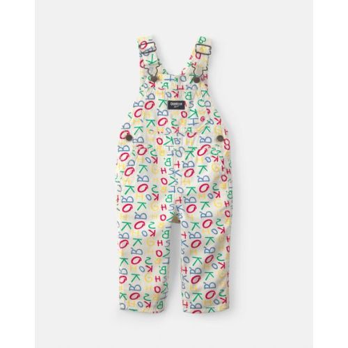9M Baby Alphabet Overalls - White - OshKosh B'gosh | Carter's