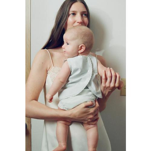 EMBROIDERED SHIRT AND BLOOMERS SET - Pastel blue | ZARA Canada