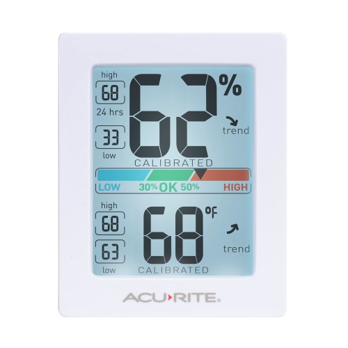AcuRite Digital Humidity and Temperature Monitor with Backlight Digital Weather Station Indoor Temperature Indoor Humidity