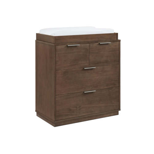 Delta Children Forever 4 Drawer Dresser with Changing Top  - Teak Brown