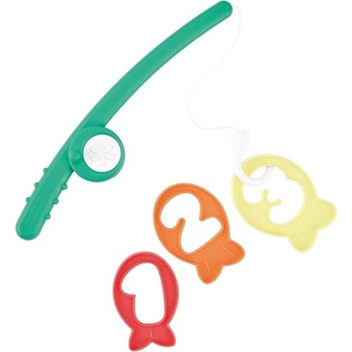 Skip Hop Baby Bath Toy STEM Learning & Play Fishing 4-piece Set Bathtub Sensory Development Toy with Color Changing Fish Pole with Realistic Cranking Sound and Weighted Hook Age 2y+