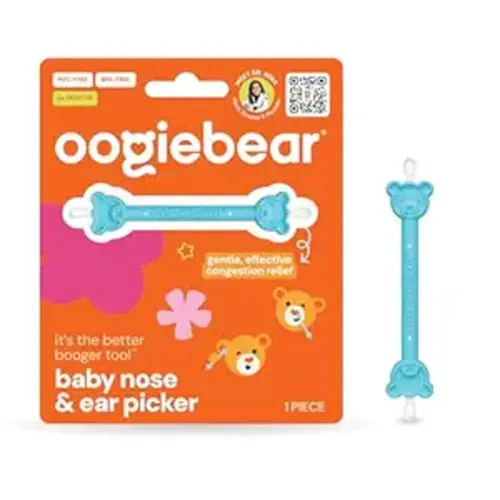 oogiebear Baby Nose Cleaner & Ear Wax Removal Tool - Safe Booger & Earwax Removal for Newborns, Infants, Toddlers - Dual-Ended - Essential Baby Stuff