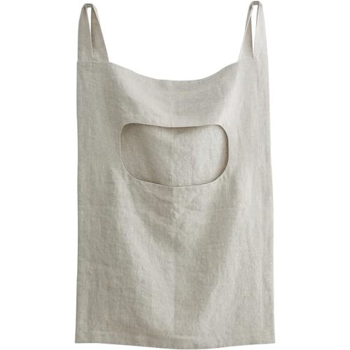 Amazhiyu 100% Linen Door Hanging Laundry Hamper Bag, 19x27 Inches (Linen)