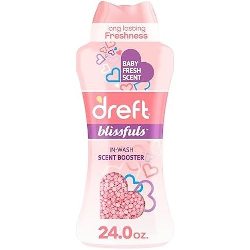 Dreft Blissfuls In-Wash Laundry Scent Booster Beads, Baby Fresh Scent, 24 oz