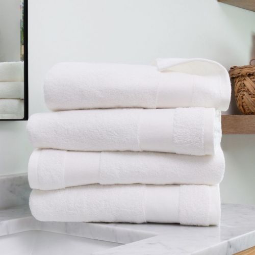 Towels for Baby, 100% Super Plush Premium Cotton - Becky Cameron, White, 4 Pack